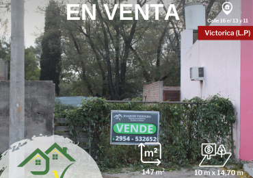 EXCELENTE TERRENO EN VICTORICA (LA PAMPA)